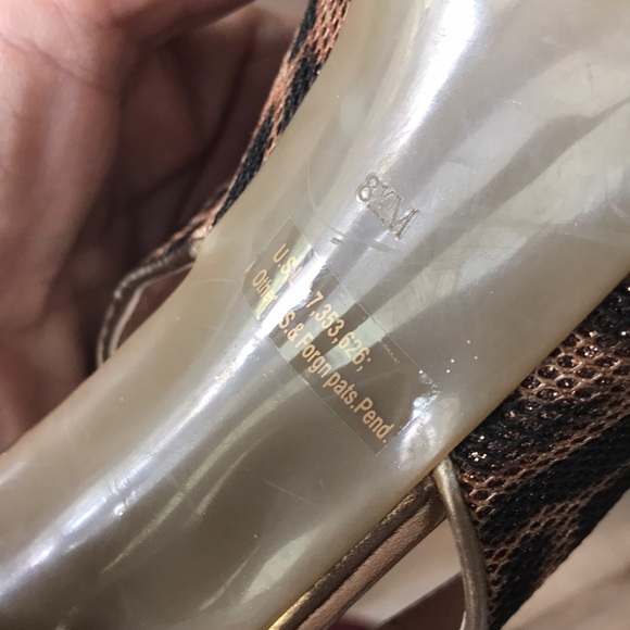 🌟GUESS Peep toe Animal Print Pumps GUC! Size 8.5 - Picture 7 of 8